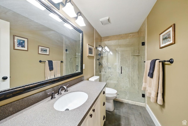 10416 S Vermillion Dr W, South Jordan, UT 84009 - bathroom featuring toilet, vanity, and a marble finish shower
