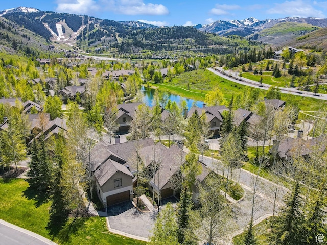 2464 Deer Lake Dr, Park City, UT 84060 - aerial view of residential area featuring a water and mountain view