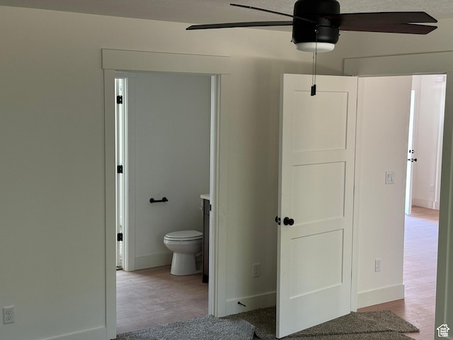 160 S 50 W, Clearfield, UT 84015 - bathroom with a ceiling fan, wood finished floors, and baseboards