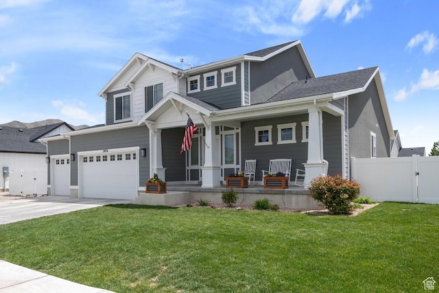 2076 E Granite Ln N Unit 145, Eagle Mountain, UT 84005 - craftsman house with a porch and driveway