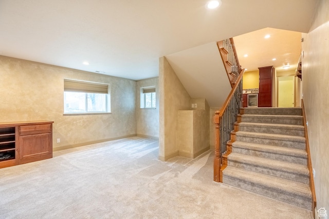 2215 W 800 N, West Point, UT 84015 - stairway with carpet floors and recessed lighting