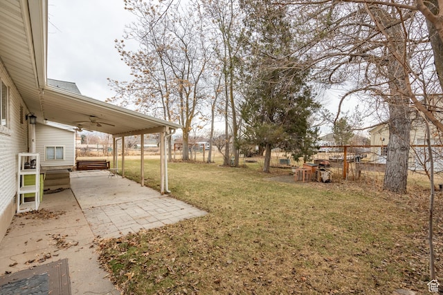 2215 W 800 N, West Point, UT 84015 - view of yard featuring a ceiling fan and a patio