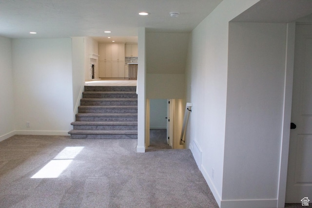 685 S Idaho Ave E, Provo, UT 84606 - staircase featuring carpet, recessed lighting, and baseboards