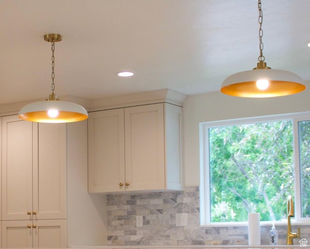 685 S Idaho Ave E, Provo, UT 84606 - kitchen featuring healthy amount of natural light, decorative light fixtures, backsplash, and recessed lighting