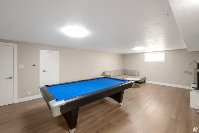 561 N 700 E, Provo, UT 84606 - recreation room featuring billiards table, wood finished floors, baseboards, and a textured ceiling