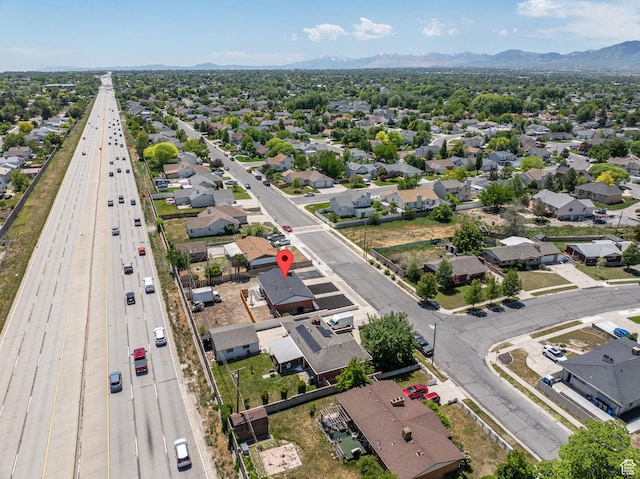 3649 S Hawkeye St, West Valley City, UT 84120 - aerial view of residential area with mountains