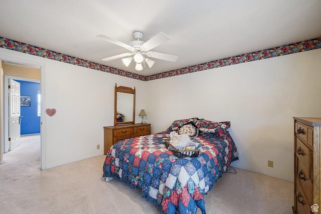1213 E Earl Way S, Sandy, UT 84094 - bedroom with light colored carpet, ceiling fan, and baseboards
