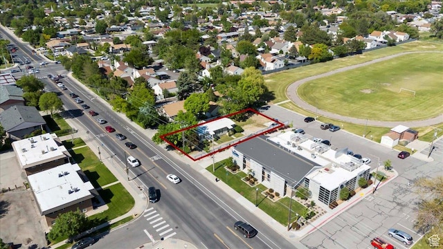 4151 S 3200 W, West Valley City, UT 84119 - aerial perspective of suburban area with property parcel outlined