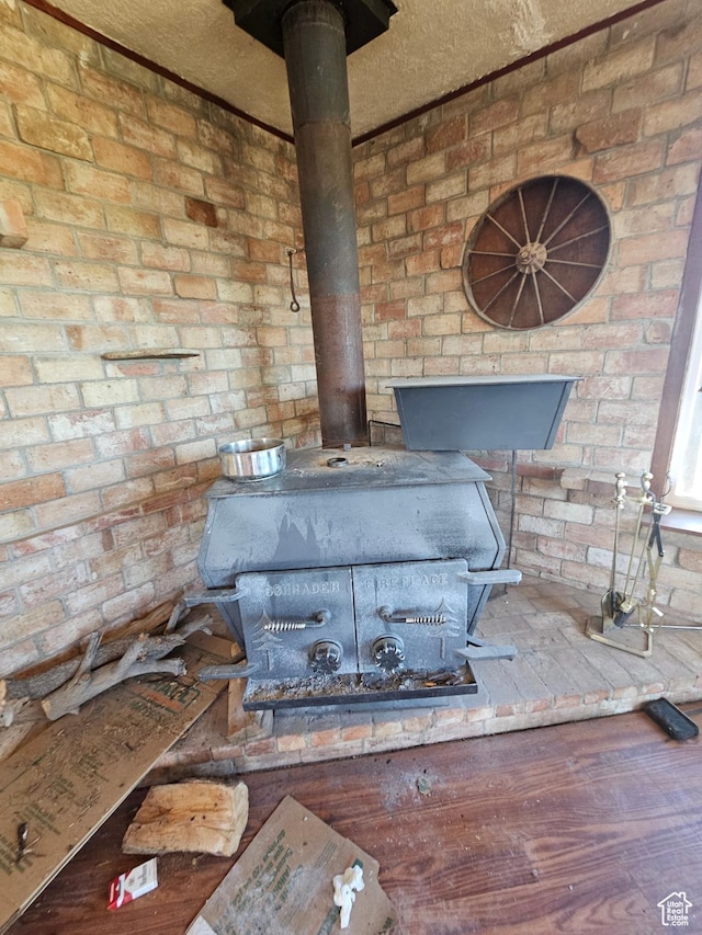 44600 W Hwy 40, Fruitland, UT 84027 - detailed view of a wood stove and brick wall