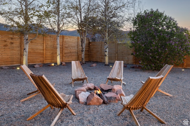 1753 Teal Dr, Kimball Junction, UT 84098 - fenced yard with a fire pit