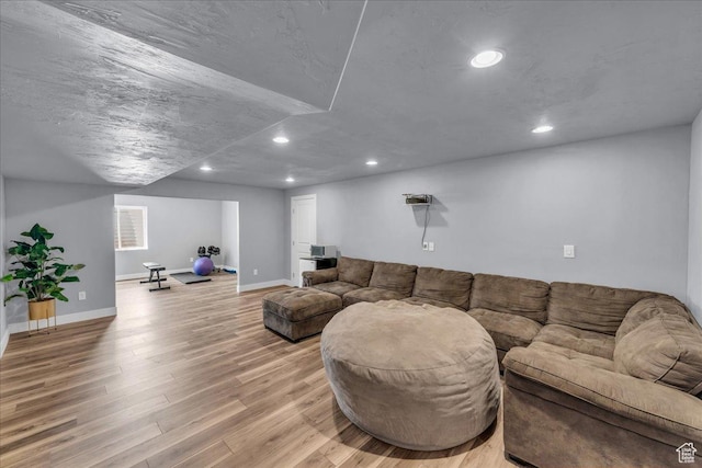 1038 S 4575 W, Cedar City, UT 84720 - living room with recessed lighting, light wood-style flooring, and baseboards