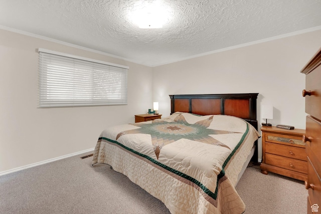 2848 N 2200 W, Salt Lake City, UT 84116 - bedroom with light carpet, ornamental molding, a textured ceiling, and baseboards