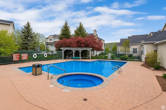 900 Bitner Rd Unit A33, Park City, UT 84098 - community pool with a community hot tub, a patio area, a residential view, and a pergola
