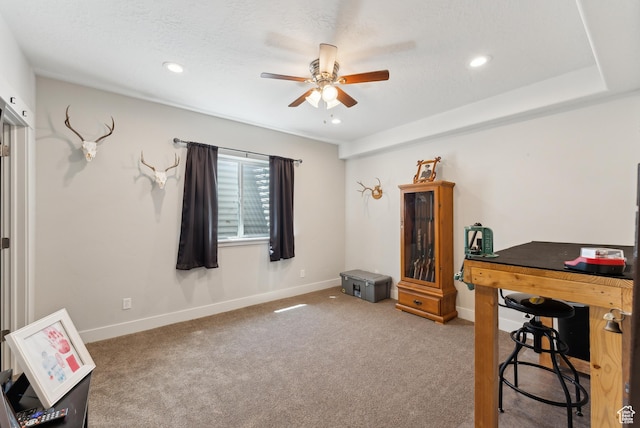 2391 S 330 E, Heber City, UT 84032 - rec room featuring a ceiling fan, carpet floors, baseboards, and recessed lighting