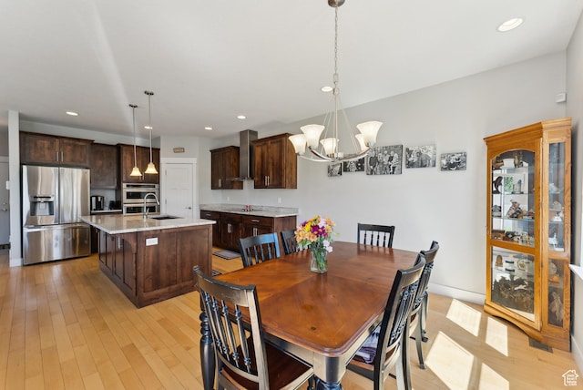 2391 S 330 E, Heber City, UT 84032 - dining room with a chandelier, light wood finished floors, and recessed lighting