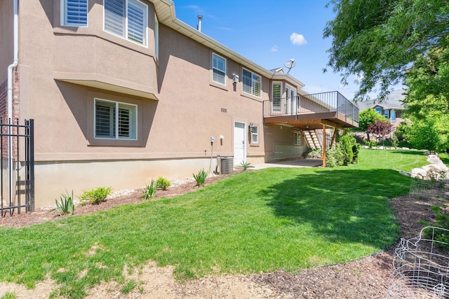 1291 E 5630 S, South Ogden, UT 84403 - back of house featuring a deck, stairs, and stucco siding
