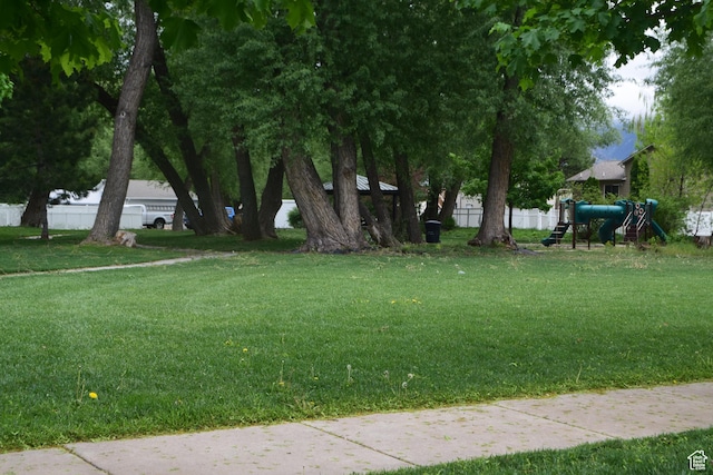 963 W Rainbow Dr, Logan, UT 84321 - view of yard featuring a playground