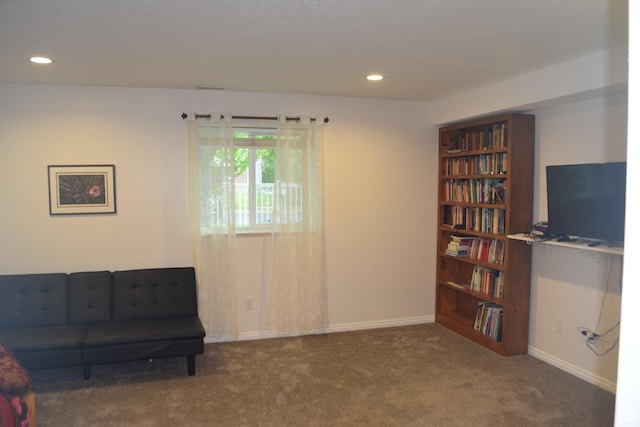 963 W Rainbow Dr, Logan, UT 84321 - sitting room with carpet flooring, baseboards, and recessed lighting