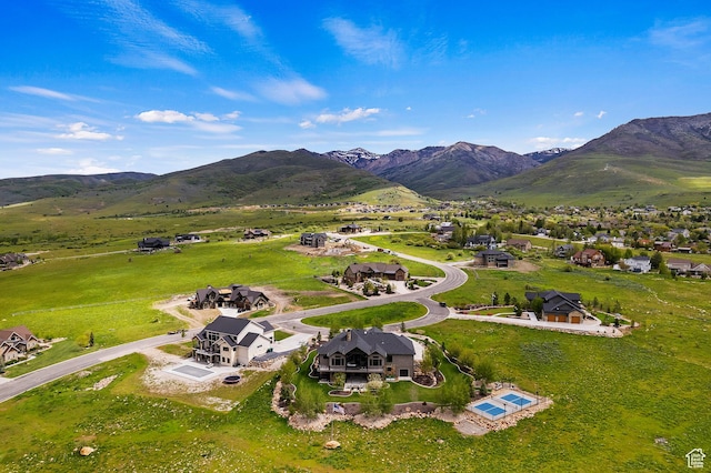 3858 E Eagle Ct, Eden, UT 84310 - view from above of property with a mountain backdrop