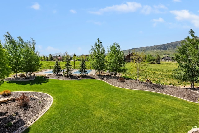 3858 E Eagle Ct, Eden, UT 84310 - view of green lawn with a mountain view