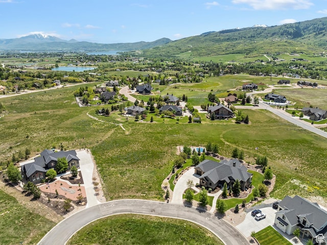 3858 E Eagle Ct, Eden, UT 84310 - aerial view of property and surrounding area featuring a water and mountain view and nearby suburban area
