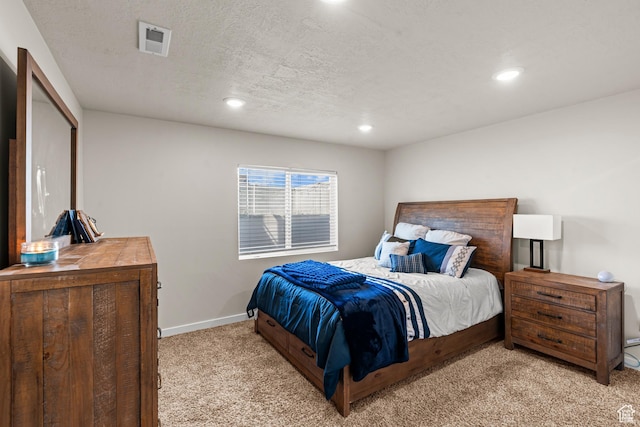 3932 S Sennie Dr W, Magna, UT 84044 - bedroom featuring light carpet, recessed lighting, baseboards, and a textured ceiling