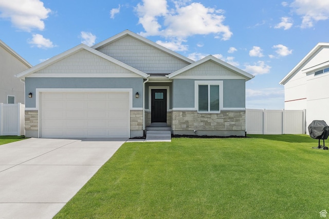 3932 S Sennie Dr W, Magna, UT 84044 - craftsman inspired home with stone siding, driveway, an attached garage, and stucco siding