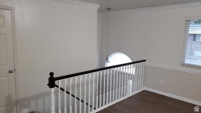 125 W 870 N, Orem, UT 84057 - staircase featuring wood finished floors, baseboards, and ornamental molding