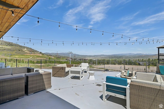 2670 Canyons Resort Dr Unit 319, Park City, UT 84098 - view of patio / terrace featuring outdoor lounge area and a mountain view
