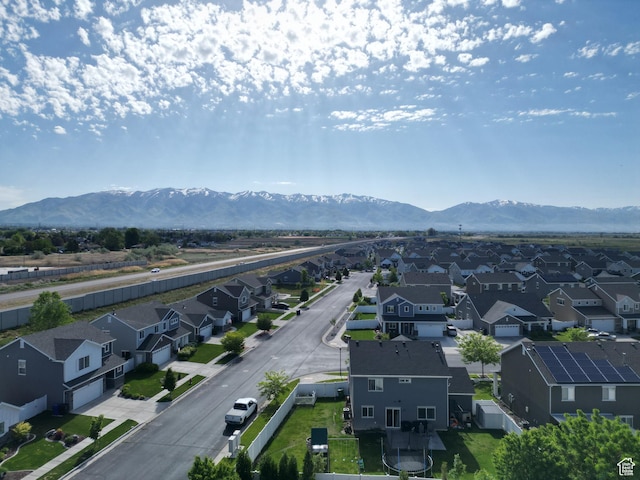 3508 S Creek Side Ln, Syracuse, UT 84075 - aerial perspective of suburban area with a mountain backdrop