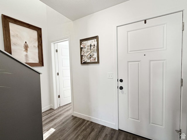 3508 S Creek Side Ln, Syracuse, UT 84075 - foyer entrance with dark wood finished floors and baseboards