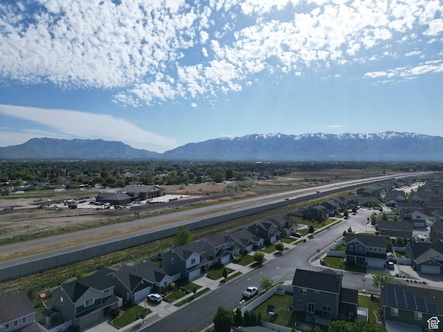 3508 S Creek Side Ln, Syracuse, UT 84075 - aerial perspective of suburban area with a mountain backdrop