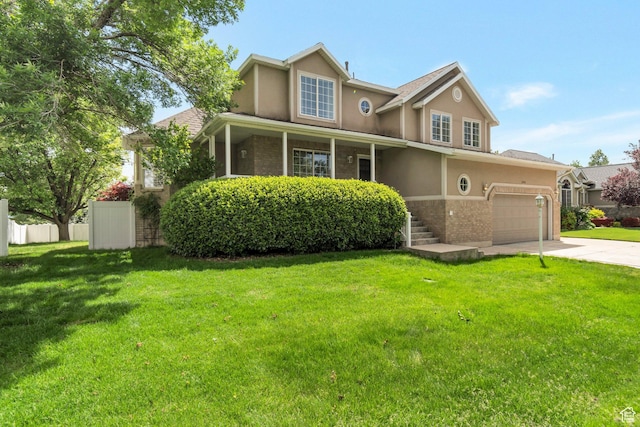 494 E High Berry Ln S, Draper, UT 84020 - traditional-style house with driveway, stucco siding, brick siding, and a garage