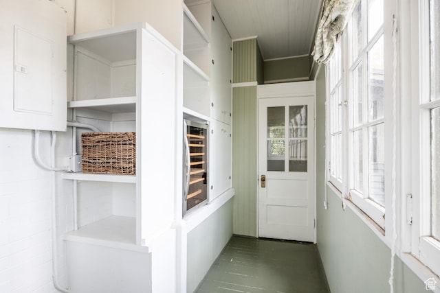 216 B St, Salt Lake City, UT 84103 - hall with electric panel and beverage cooler