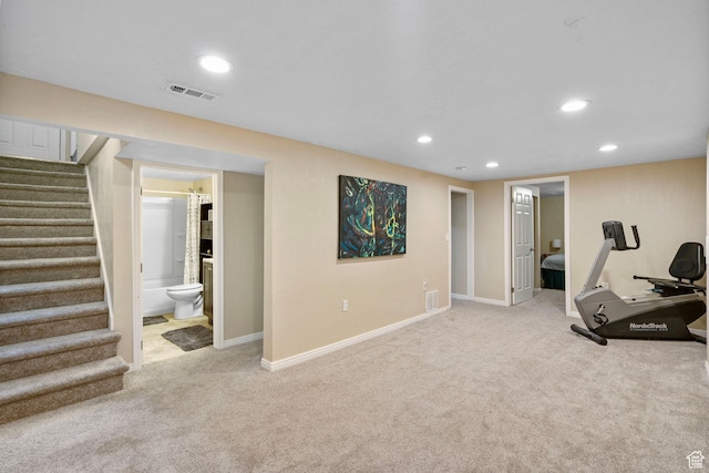 293 E 600 N, Tooele, UT 84074 - workout room featuring carpet flooring, recessed lighting, and baseboards