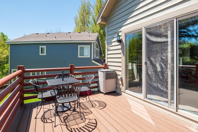 7403 Brook Hollow Loop Rd, Park City, UT 84098 - wooden deck with outdoor dining space