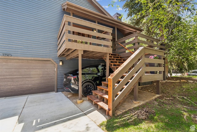 3058 Elk Run Dr W, Park City, UT 84098 - view of side of property with a deck, an attached garage, and driveway