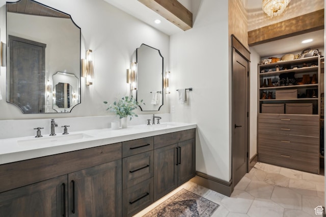 3058 Elk Run Dr W, Park City, UT 84098 - full bath featuring double vanity and recessed lighting