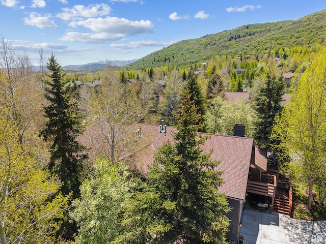 3058 Elk Run Dr W, Park City, UT 84098 - aerial view of property and surrounding area with a mountain backdrop and a forest