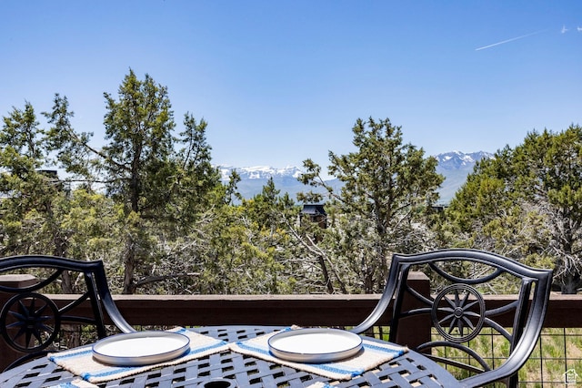 201 N Kings Peak Ct Unit Cp-23, Heber City, UT 84032 - wooden terrace with a mountain view
