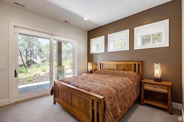 201 N Kings Peak Ct Unit Cp-23, Heber City, UT 84032 - bedroom featuring access to exterior, light colored carpet, recessed lighting, and baseboards