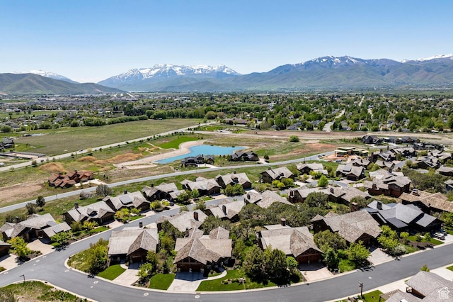 201 N Kings Peak Ct Unit Cp-23, Heber City, UT 84032 - aerial view of residential area featuring a water and mountain view