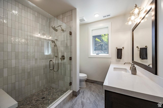 201 N Kings Peak Ct Unit Cp-23, Heber City, UT 84032 - bathroom with double vanity, a shower stall, toilet, and baseboards