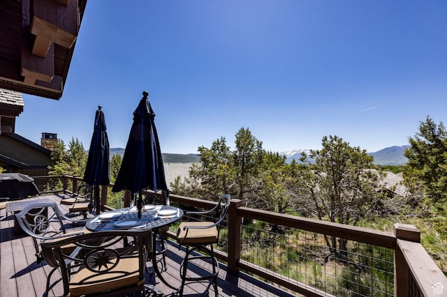 201 N Kings Peak Ct Unit Cp-23, Heber City, UT 84032 - deck with a mountain view and outdoor dining space