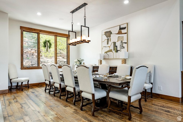2938 Daybreaker Dr, Park City, UT 84098 - dining space featuring wood finished floors, recessed lighting, and baseboards