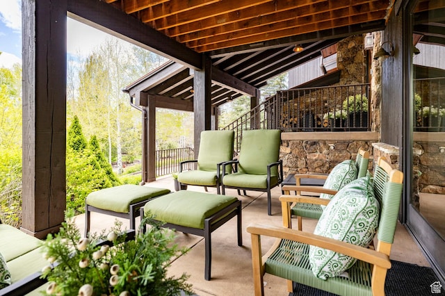 2938 Daybreaker Dr, Park City, UT 84098 - view of patio with an outdoor hangout area
