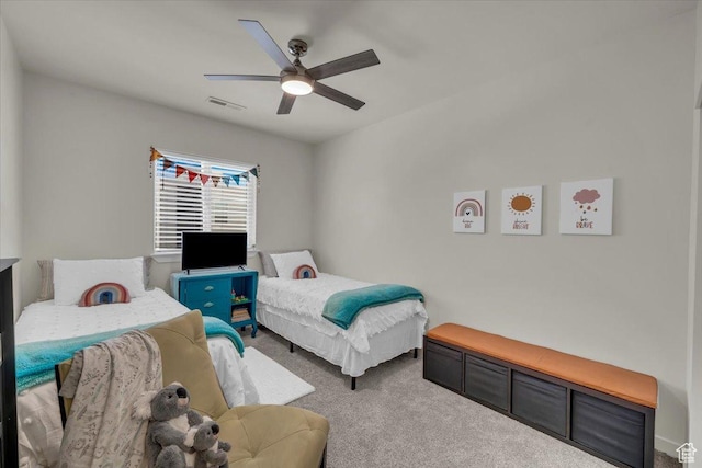 758 W Slate Ln, St George, UT 84790 - bedroom featuring carpet floors and ceiling fan