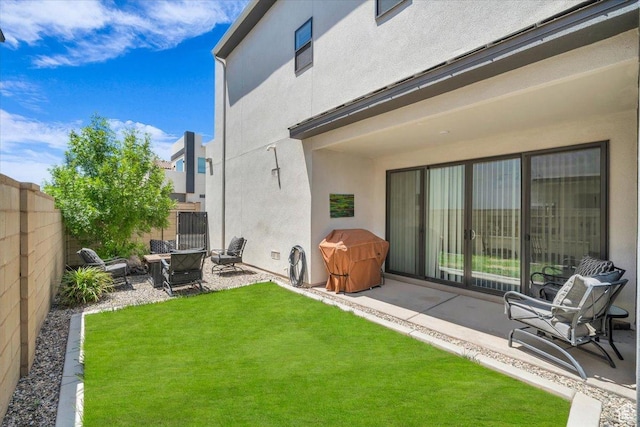 758 W Slate Ln, St George, UT 84790 - view of yard with a patio and an outdoor fire pit