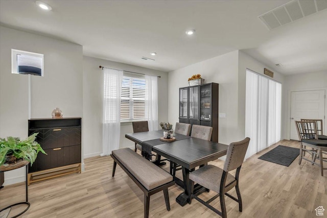 758 W Slate Ln, St George, UT 84790 - dining area with light wood-style floors, recessed lighting, and baseboards