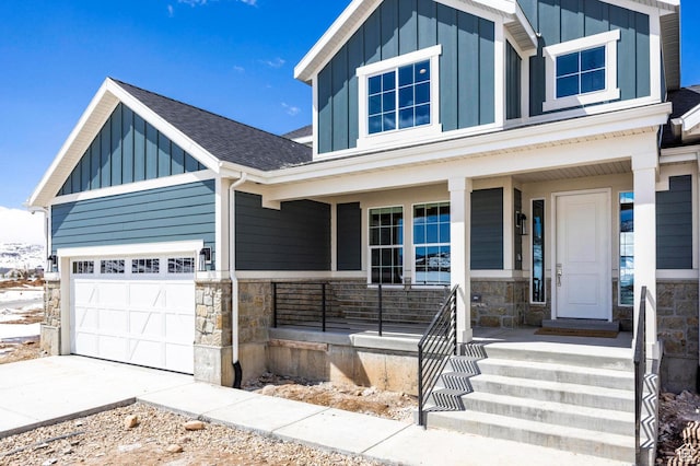 1460 Rocky Mountain Way Unit 223, Francis, UT 84036 - view of front of property featuring stone siding, board and batten siding, and covered porch